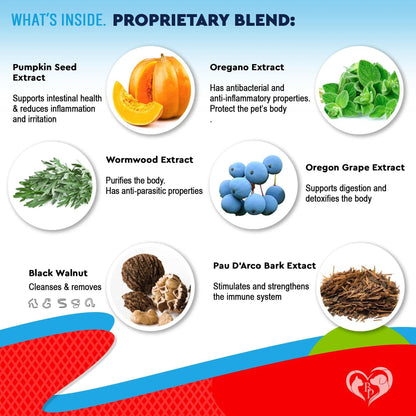 Natural Herbal Dewormer for Dogs & Cats